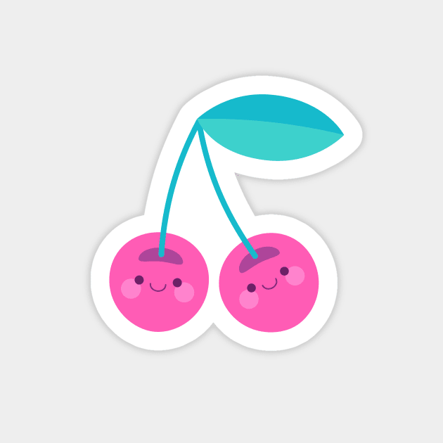 Tiny pink cherries Sticker by petitspixels